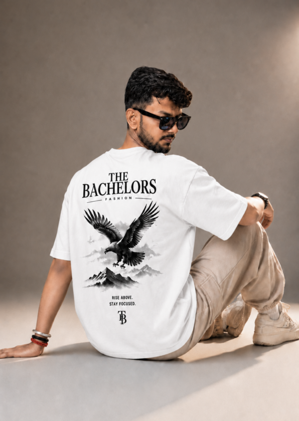 Oversized White Printed Premium Cotton T- shirts Loose Fit